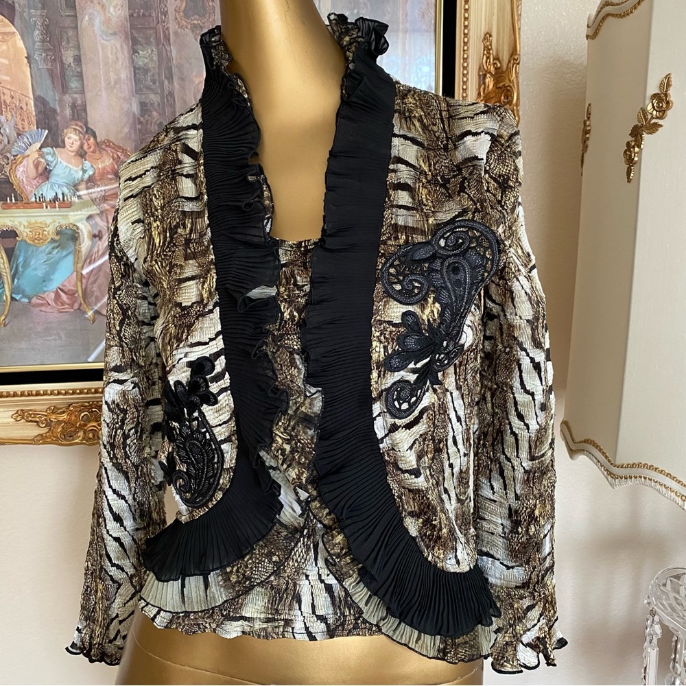 Alberto Makali Animal Print Jacket & Top